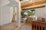 This charming room features a cozy bunk bed setup, perfect for accommodating guests or family.