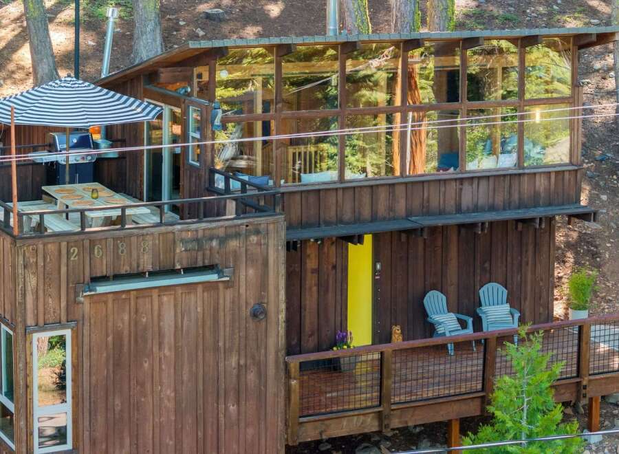 Experience rustic charm and modern living in this unique mountain retreat.
