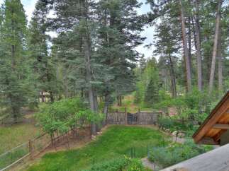 Escape to this serene mountain retreat, nestled amidst towering pine trees and lush greenery.