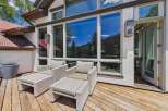Enjoy breathtaking mountain views from this stunning deck, perfect for outdoor relaxation.
