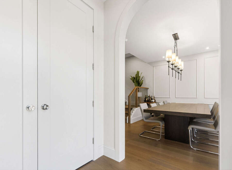 Step into a beautifully designed dining room, perfect for hosting gatherings.