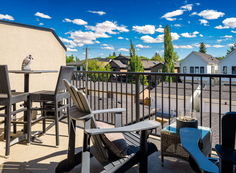 Enjoy stunning city views from this elevated balcony, perfect for morning coffee or evening relaxation.