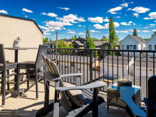 Enjoy stunning city views from this elevated balcony, perfect for morning coffee or evening relaxation.