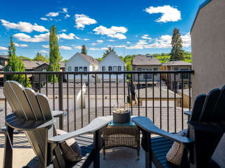 Enjoy breathtaking views from this stunning balcony, perfect for relaxing or entertaining.
