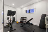 Transform your home into a personal fitness sanctuary with this well-equipped gym.