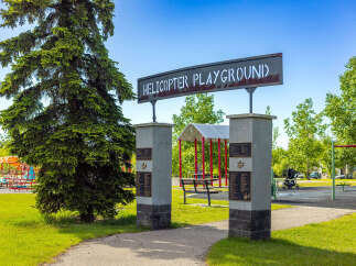 Welcome to the Helicopter Playground, a vibrant community space perfect for family fun.