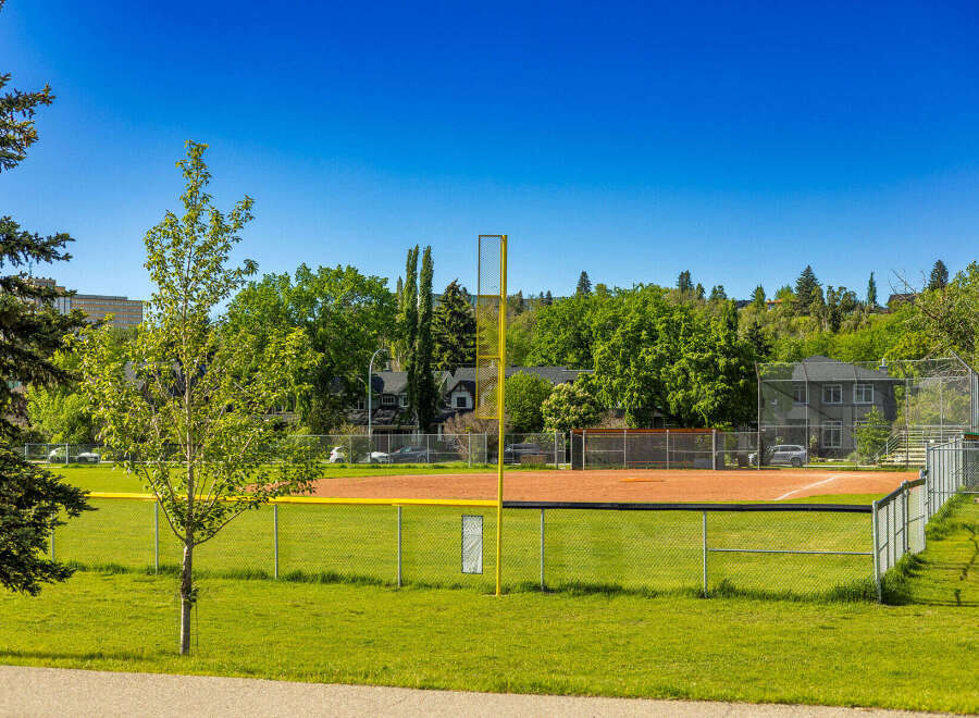 Enjoy outdoor recreation at this vibrant baseball field, perfect for local leagues and casual games.
