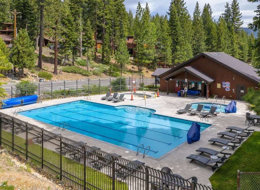 Enjoy a refreshing dip in this stunning community pool, complete with lap lanes for your morning swim.