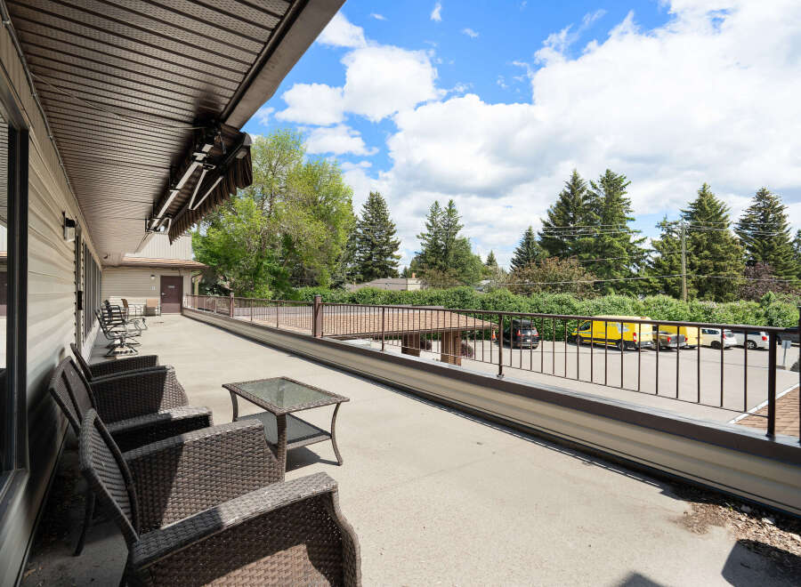 Enjoy the outdoors on this spacious balcony, perfect for relaxing or entertaining.