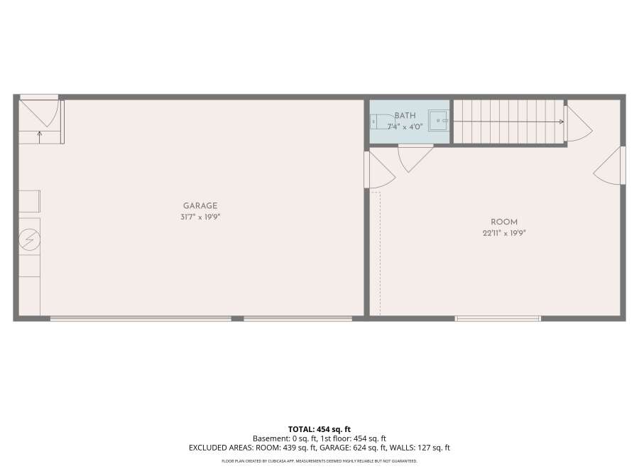 Discover a spacious layout featuring a large garage (31'7' x 19'9') perfect for vehicles and storage.