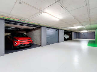 Discover secure and convenient parking in this modern underground garage.