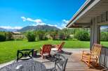 Enjoy breathtaking mountain views from this expansive deck, perfect for outdoor entertaining or quiet relaxation.