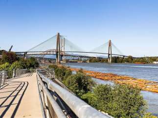 Experience the best of waterfront living with stunning views of the Fraser River and the iconic Alex Fraser Bridge.