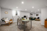 Discover this beautifully finished basement, perfect for entertaining and relaxation.