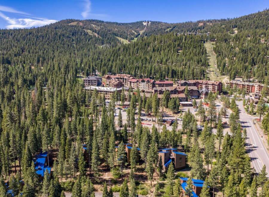 Nestled amidst a dense pine forest, this property offers a unique mountain retreat with stunning views of the ski slopes.