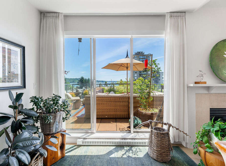 Step out onto your private balcony and enjoy breathtaking water and city views.