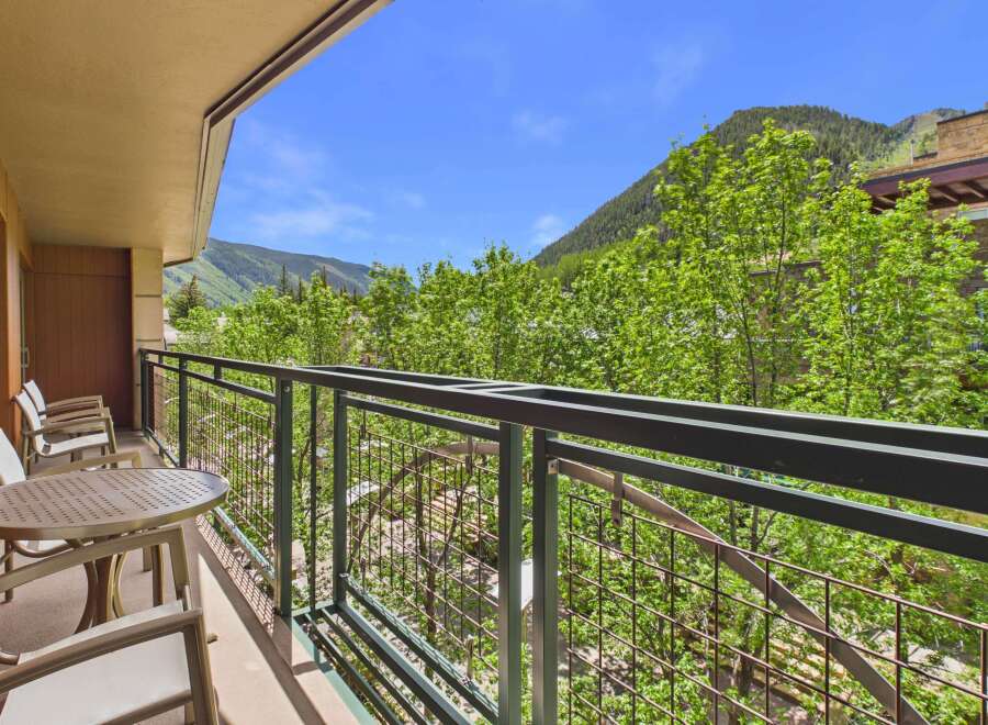 Enjoy breathtaking mountain views from this charming balcony, perfect for morning coffee or evening relaxation.