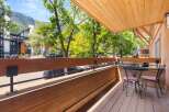 Enjoy your morning coffee or evening drinks on this charming balcony, complete with a bistro set for two.