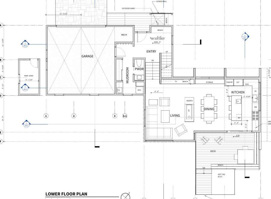 Discover this stunning lower floor plan featuring a spacious garage and a well-appointed mudroom.