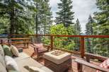 Enjoy breathtaking mountain views from this spacious deck, perfect for outdoor entertaining.