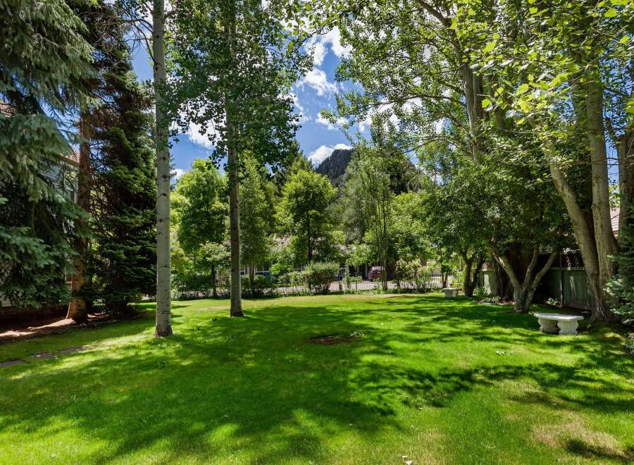 Enjoy the serene beauty of this lush green lawn, perfect for outdoor activities and relaxation.