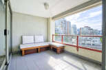Enjoy breathtaking city views from this spacious balcony, perfect for relaxing or entertaining.