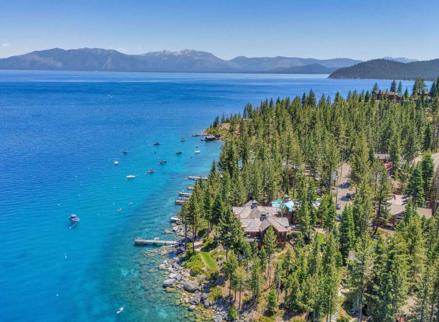 Experience luxury living on the shores of Lake Tahoe with this stunning waterfront estate.