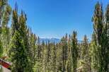 Experience breathtaking mountain views from this stunning property, nestled amidst a lush forest of towering pine trees.