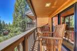 Enjoy breathtaking mountain views from this charming wooden balcony, perfect for morning coffee or evening relaxation.
