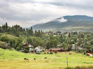 Nestled amidst rolling green hills and lush forests, this property offers a serene mountain retreat.