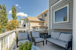 Enjoy outdoor living on this spacious balcony, perfect for relaxing or entertaining.