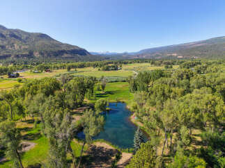 Discover this stunning property featuring a serene private pond surrounded by lush trees and expansive green fields.