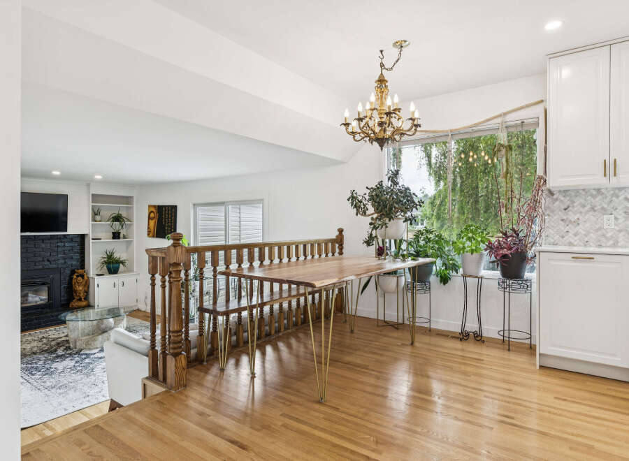 Experience the best of open-concept living with this beautifully appointed dining and living area.
