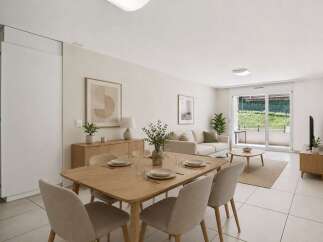 Experience modern living in this beautifully appointed dining and living area.