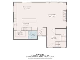 Discover this spacious floor plan featuring a large living room perfect for gatherings and a well-appointed kitchen with ample counter space.