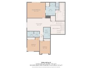 Discover this spacious floor plan featuring a large primary bedroom with an en-suite bath and walk-in closet, perfect for relaxation.