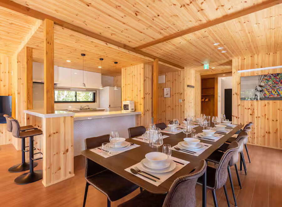 Experience rustic charm and modern convenience in this beautifully appointed dining area.