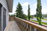 Enjoy outdoor living on this charming wooden deck, perfect for relaxing or entertaining.