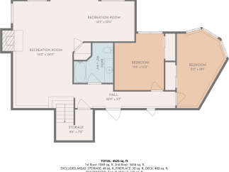 Discover ample living space in this expansive home, featuring two distinct recreation rooms perfect for entertainment and relaxation.