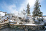 Experience ultimate relaxation in this luxurious outdoor hot tub, perfect for unwinding after a day on the slopes.