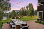 Experience breathtaking mountain views from this stunning outdoor dining area, perfect for al fresco entertaining.