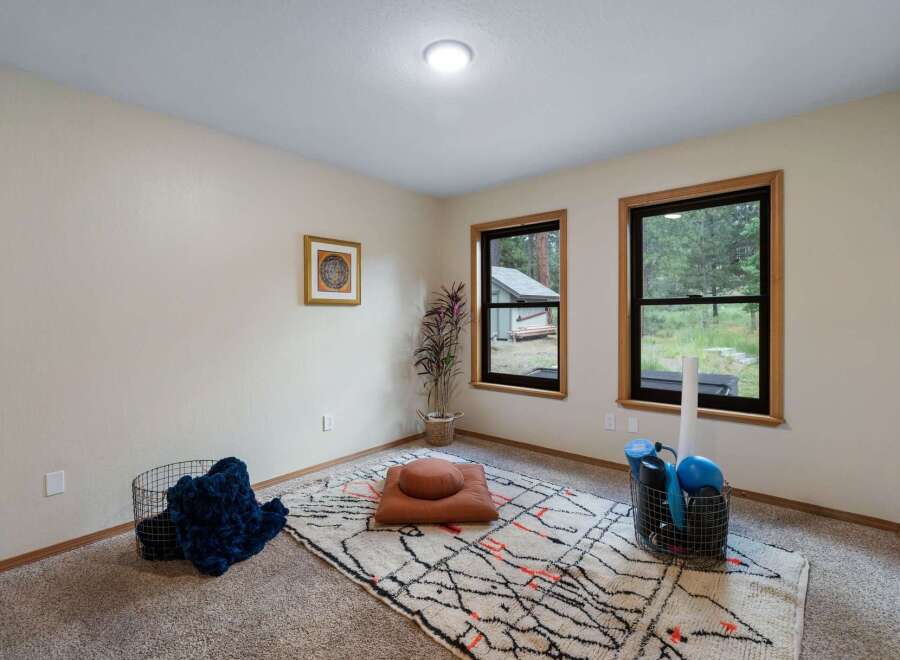 Discover tranquility in this serene room, perfect for meditation or yoga.