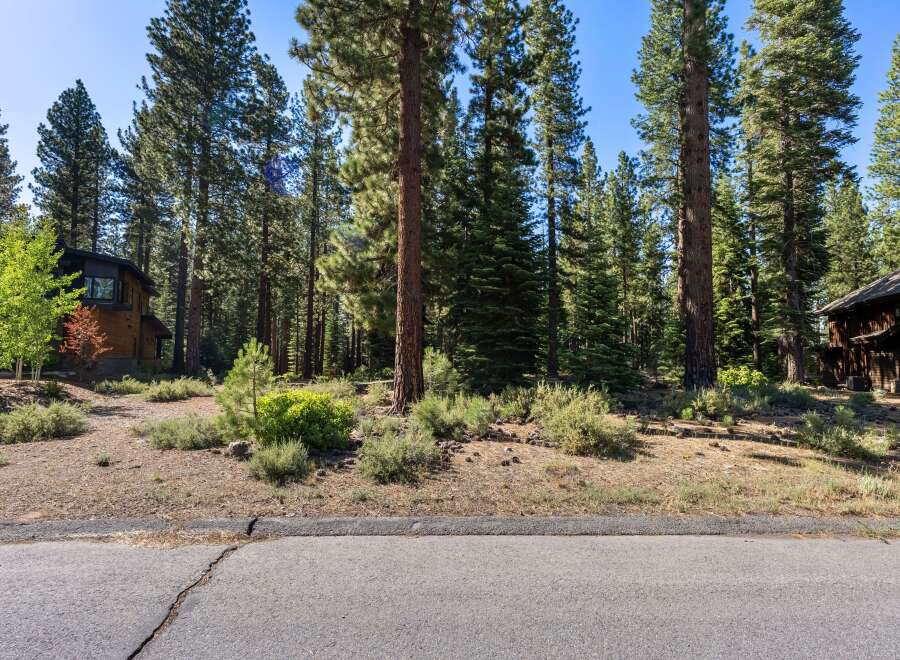 Nestled amidst towering pine trees, this charming property offers a serene mountain retreat.