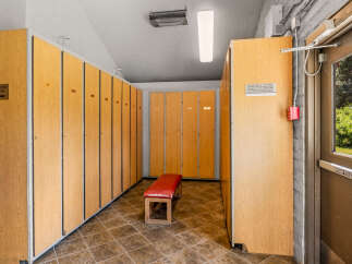 Discover a well-maintained locker room area, perfect for storing your gear.