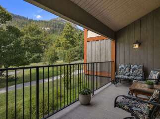 Enjoy breathtaking mountain views from this charming balcony, perfect for morning coffee or evening relaxation.