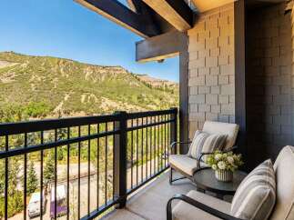 Enjoy breathtaking mountain views from this stunning balcony, perfect for morning coffee or evening relaxation.