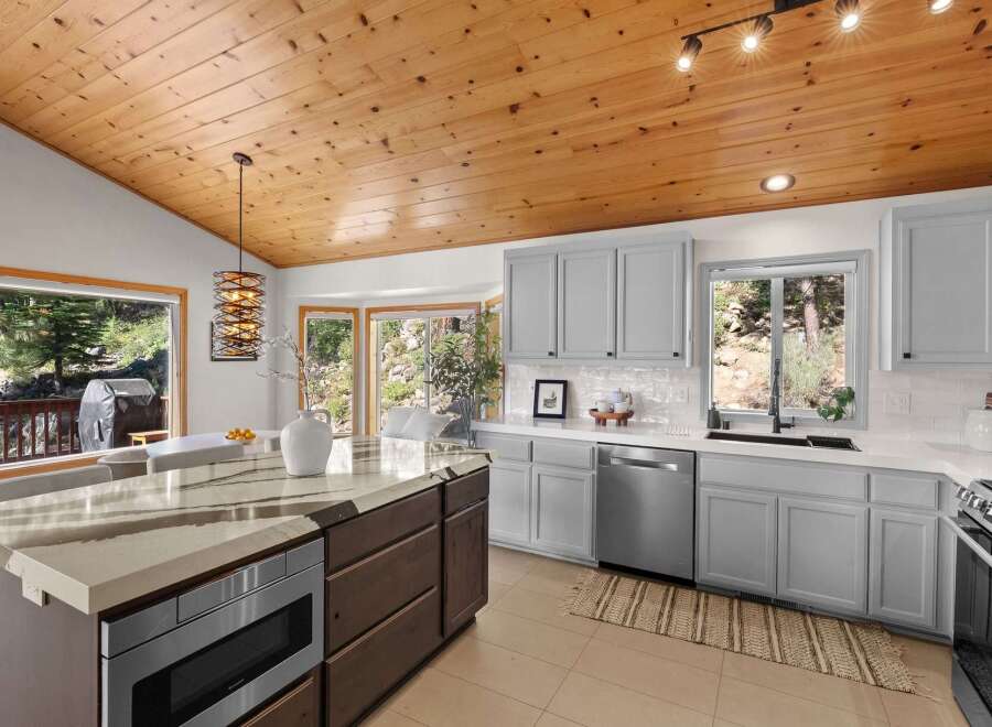 Experience the perfect blend of rustic charm and modern convenience in this stunning kitchen.