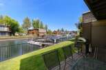 Enjoy waterfront living with your own private dock and boat slip, perfect for water enthusiasts.