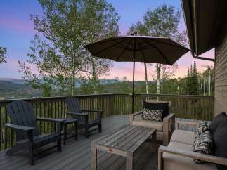 Enjoy breathtaking mountain views from this stunning deck, perfect for relaxing or entertaining.