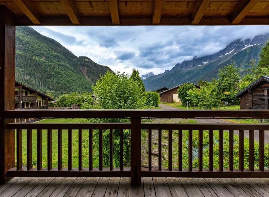 Experience breathtaking mountain views from this charming chalet, perfect for your next alpine getaway.